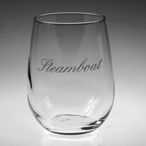 Wine Glass No Stem 17 oz. Steamboat 1211SB Mountain Sights